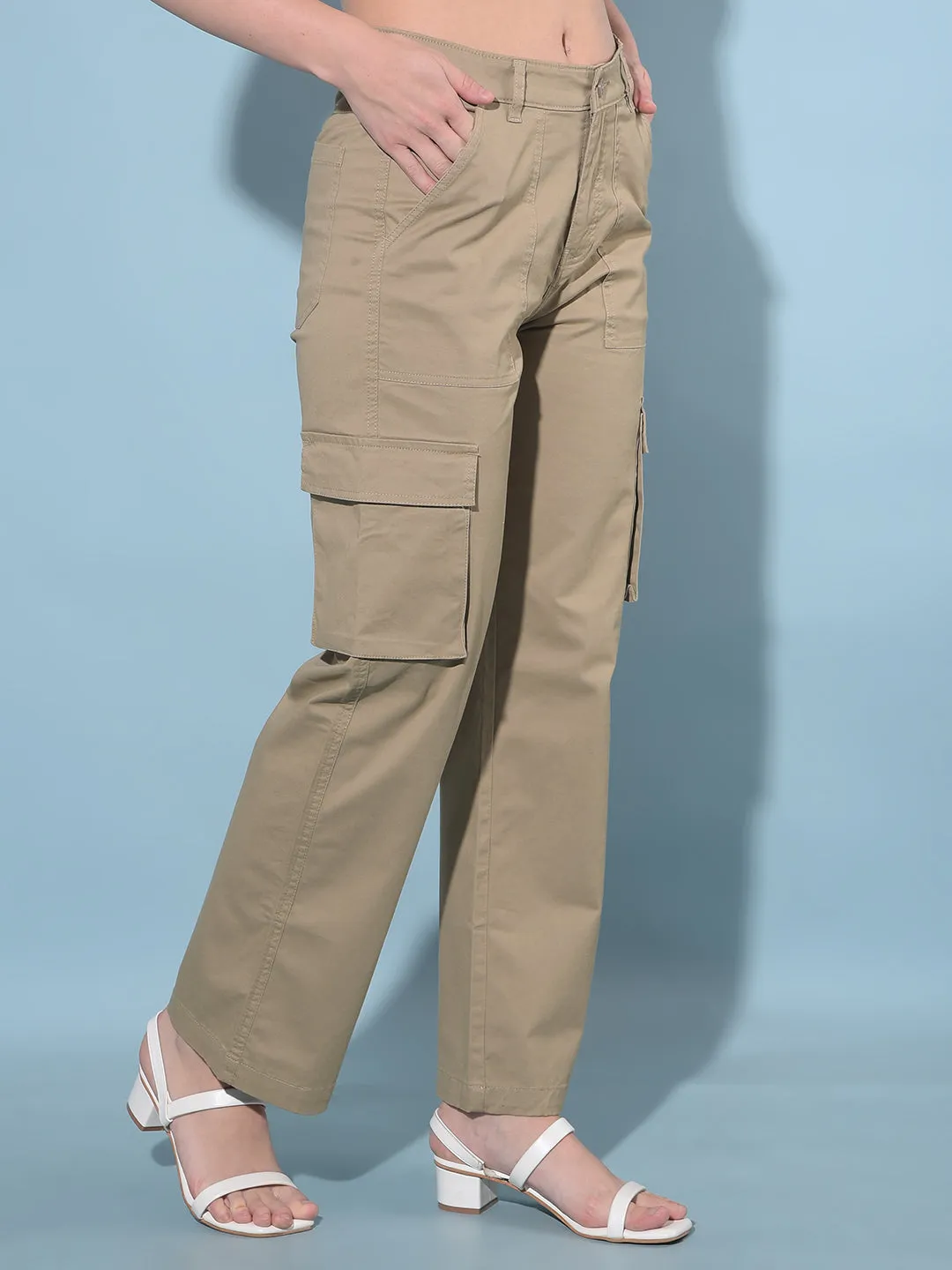 Khaki Cargo Trousers