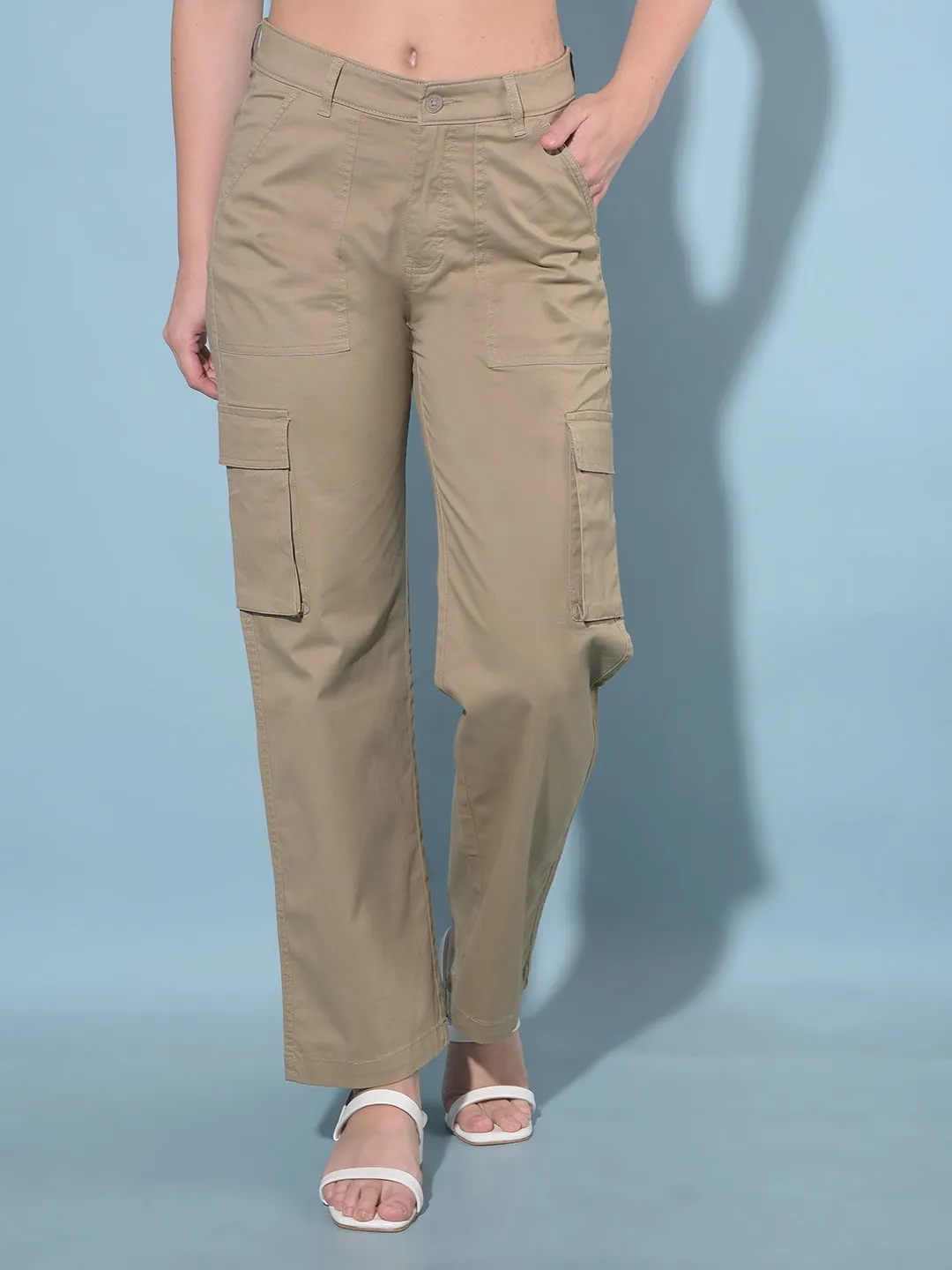 Khaki Cargo Trousers
