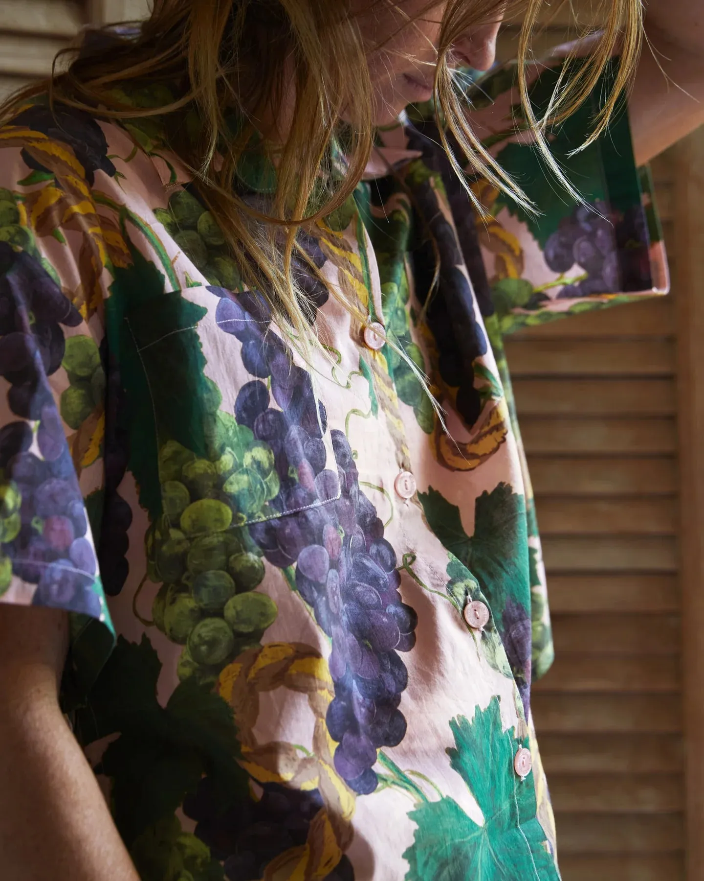 Kip & Co The Vine Organic Cotton Short Sleeve Shirt & Pant Pyjama Set