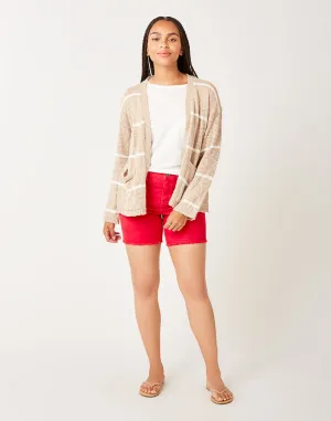 Kirby Cardigan: Cement Cloud Stripe Kirby Cardigan: Cement Cloud Stripe
