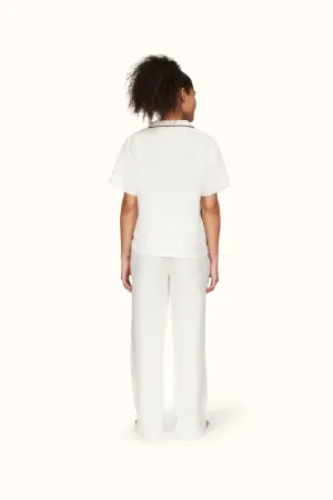 Lavinia ~ White Linen Pyjama Trousers