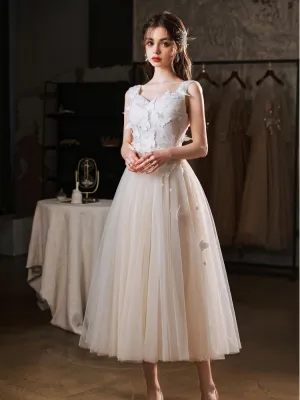 Light Champagne Short Prom Dress, Champagne Homecoming Dresses