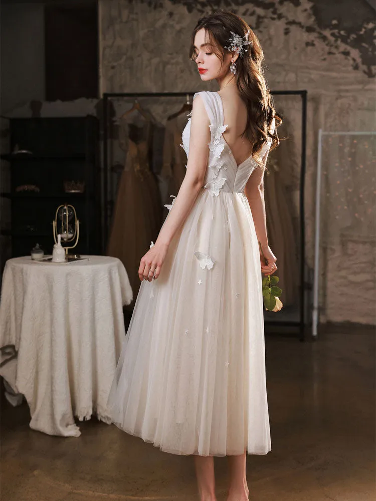 Light Champagne Short Prom Dress, Champagne Homecoming Dresses