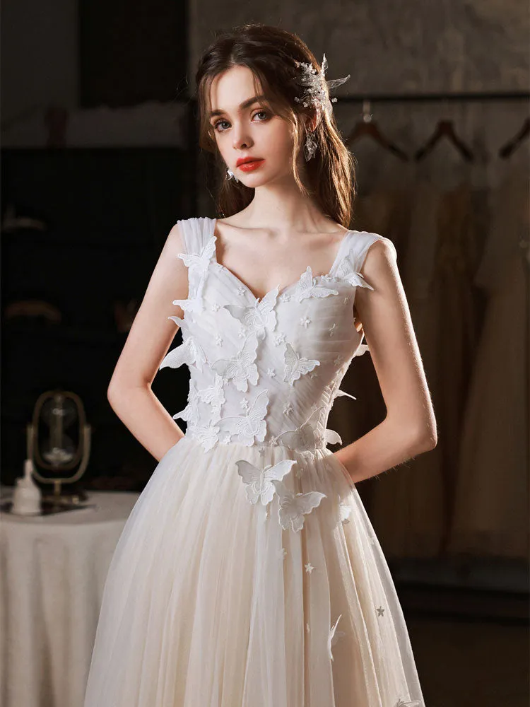 Light Champagne Short Prom Dress, Champagne Homecoming Dresses