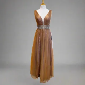 Lucci Lu bronze ballgown, size 4, NEW WITH TAGS!