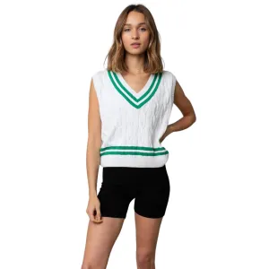 Mckenna Vest (White   Green)