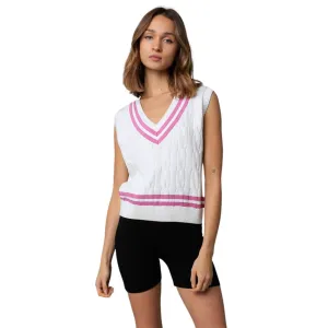 Mckenna Vest (White   Pink)