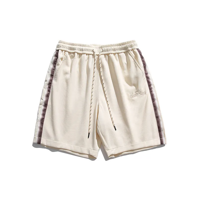 Men Shorts Summer Embroidered Casual Sports Pants Wide Shorts Men