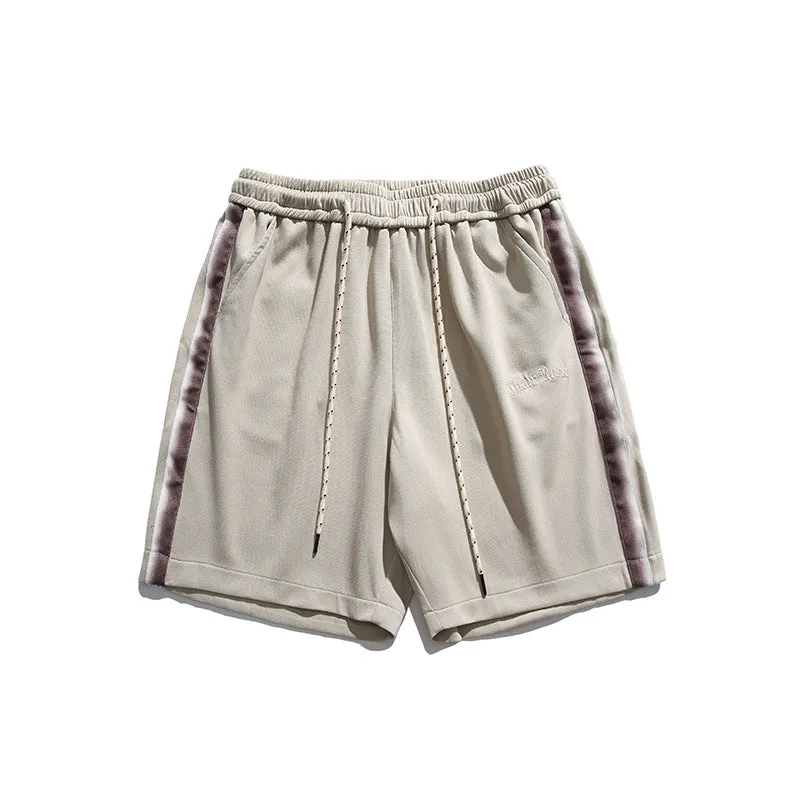 Men Shorts Summer Embroidered Casual Sports Pants Wide Shorts Men