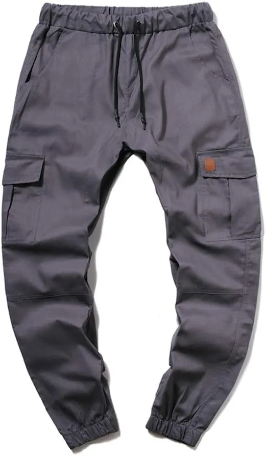 Mens Joggers Cargo Pants Men Fashion Pants Sweatpants Casual Work Chino Pants Drawstring Cargo Pants Hiking Outdoor Pants