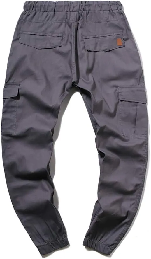 Mens Joggers Cargo Pants Men Fashion Pants Sweatpants Casual Work Chino Pants Drawstring Cargo Pants Hiking Outdoor Pants
