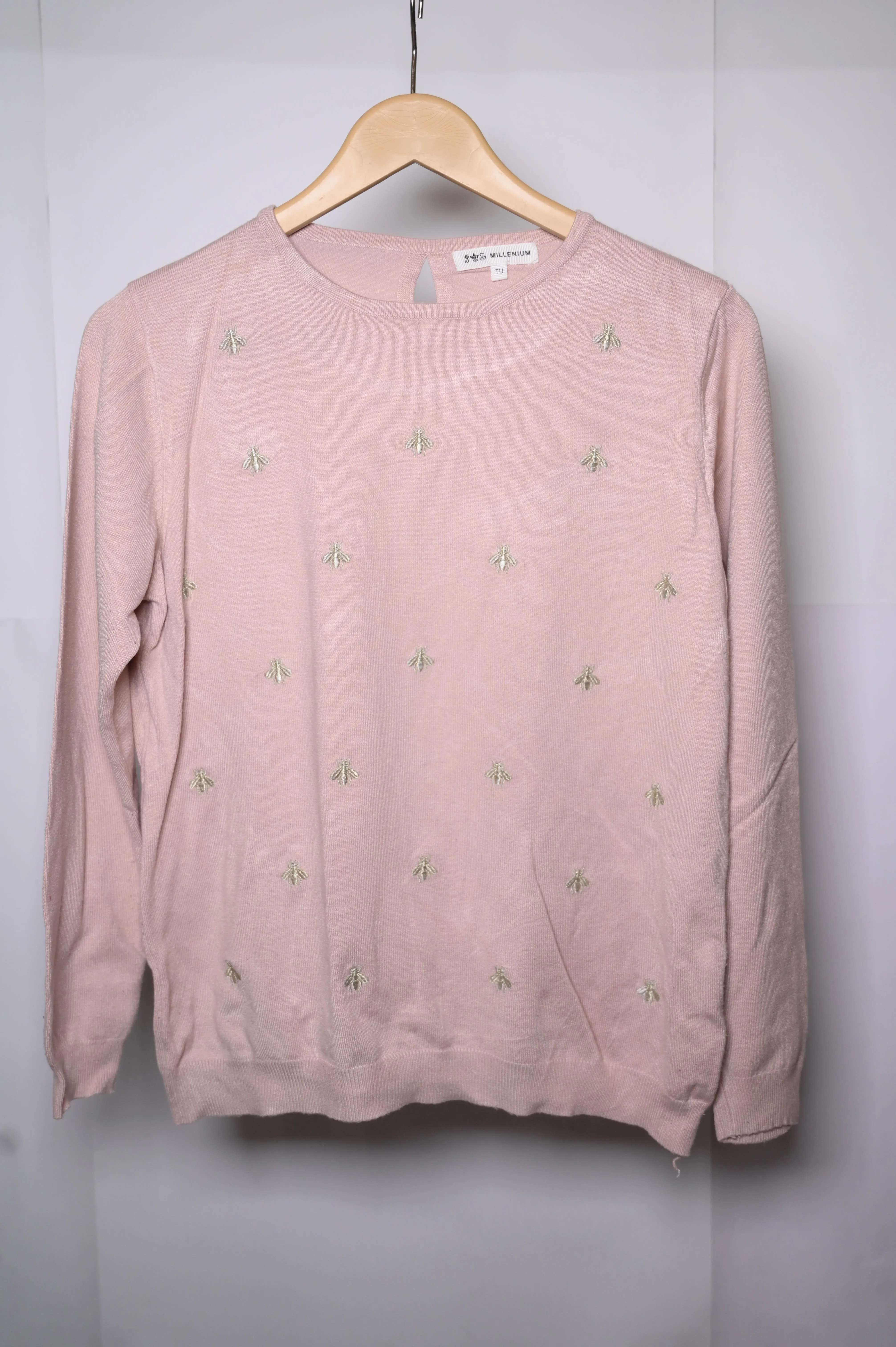 Millenium Pink Blouse with Golden Bees