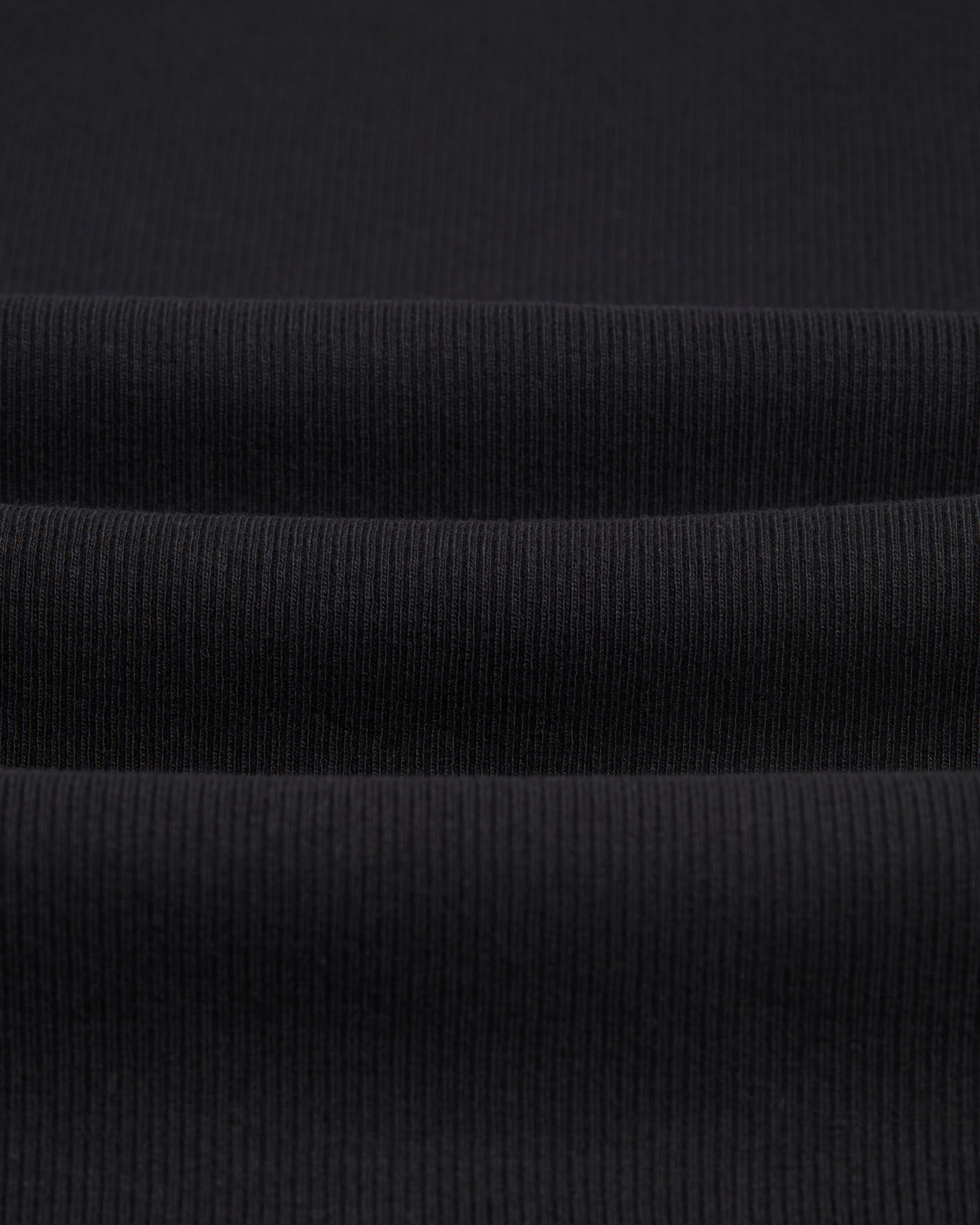 Montague - Black Ribbed Organic Cotton Vest