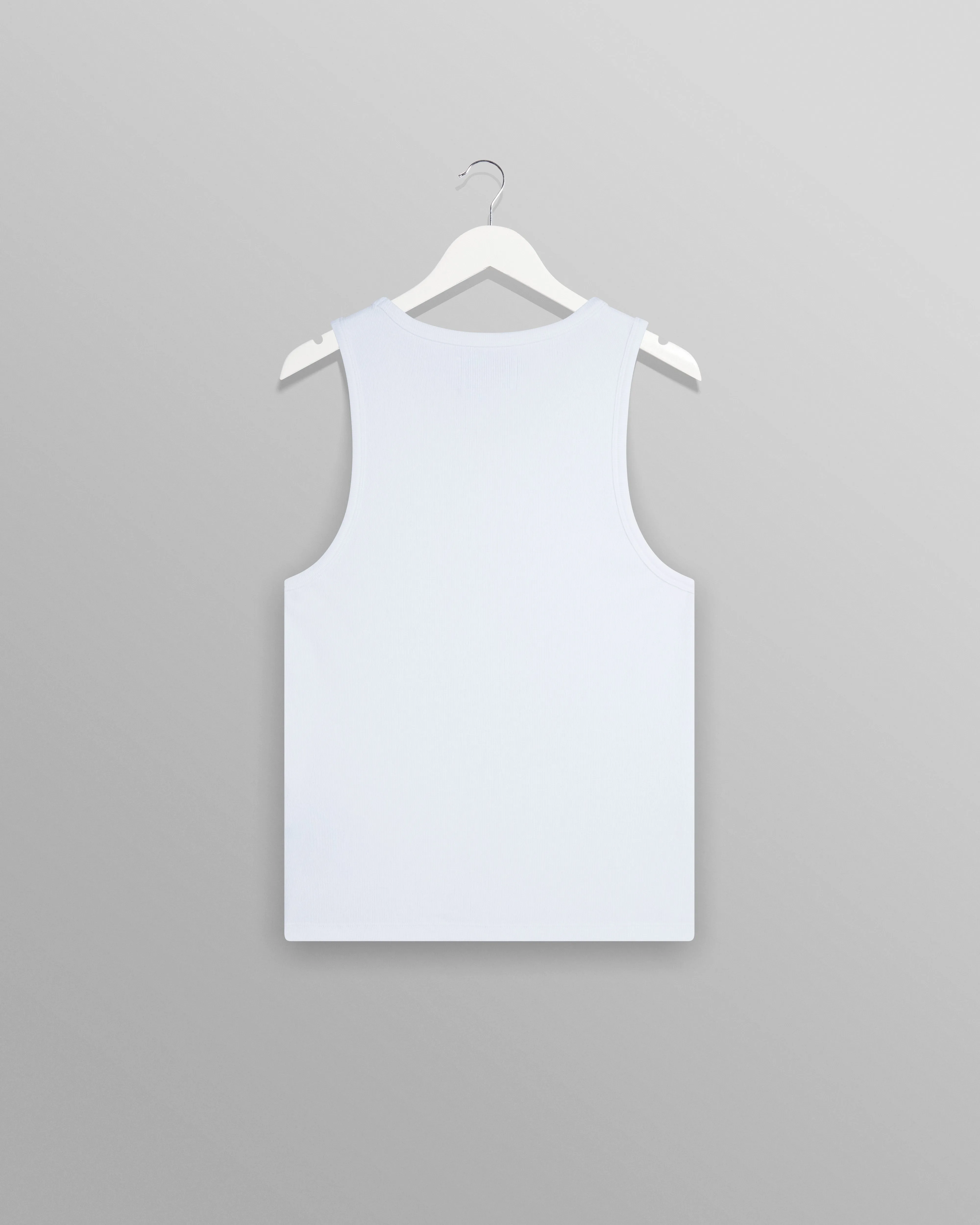 Montague - White Ribbed Organic Cotton Vest