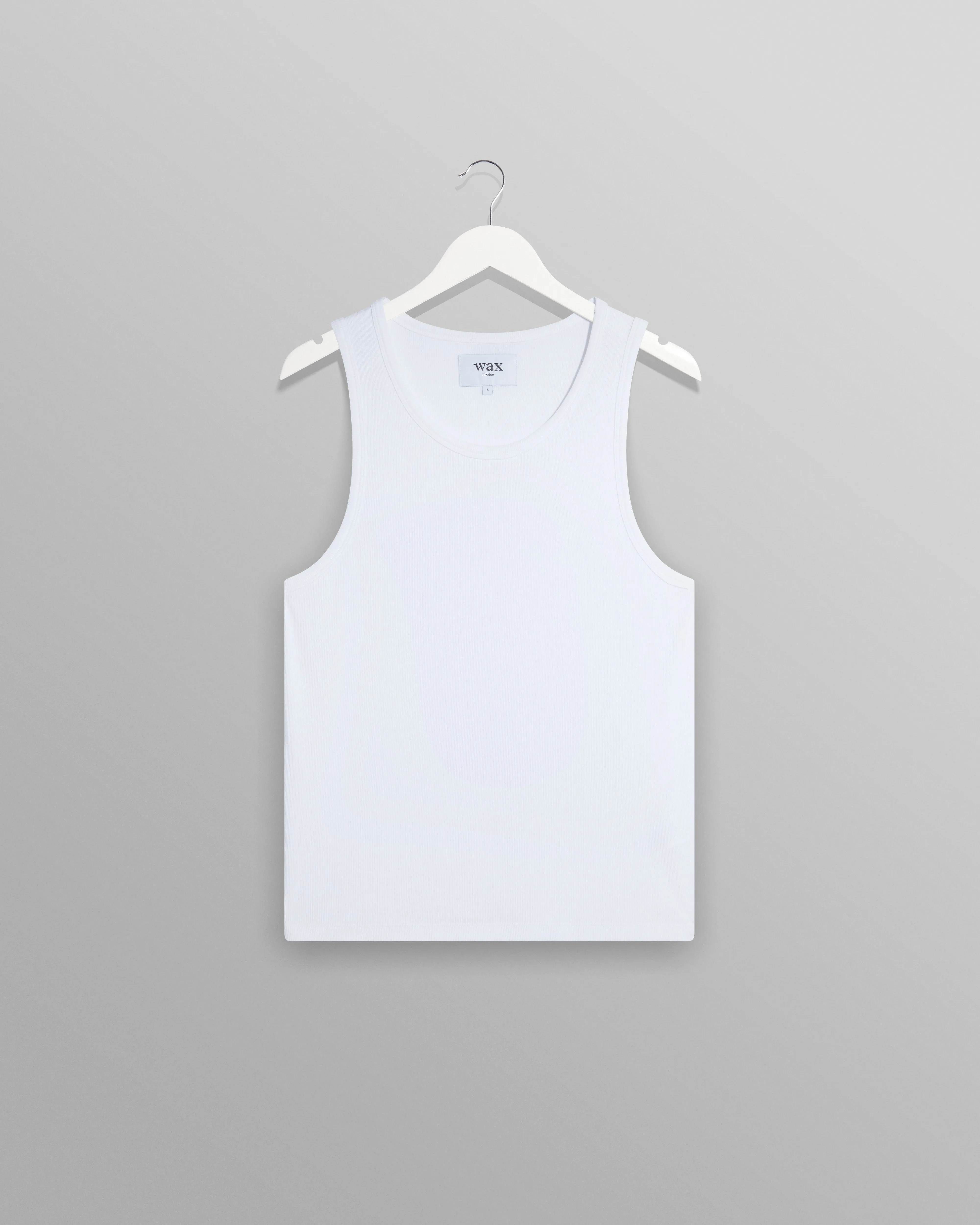 Montague - White Ribbed Organic Cotton Vest