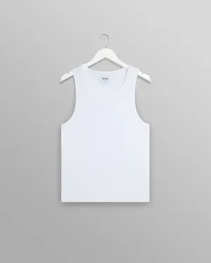 Montague - White Ribbed Organic Cotton Vest