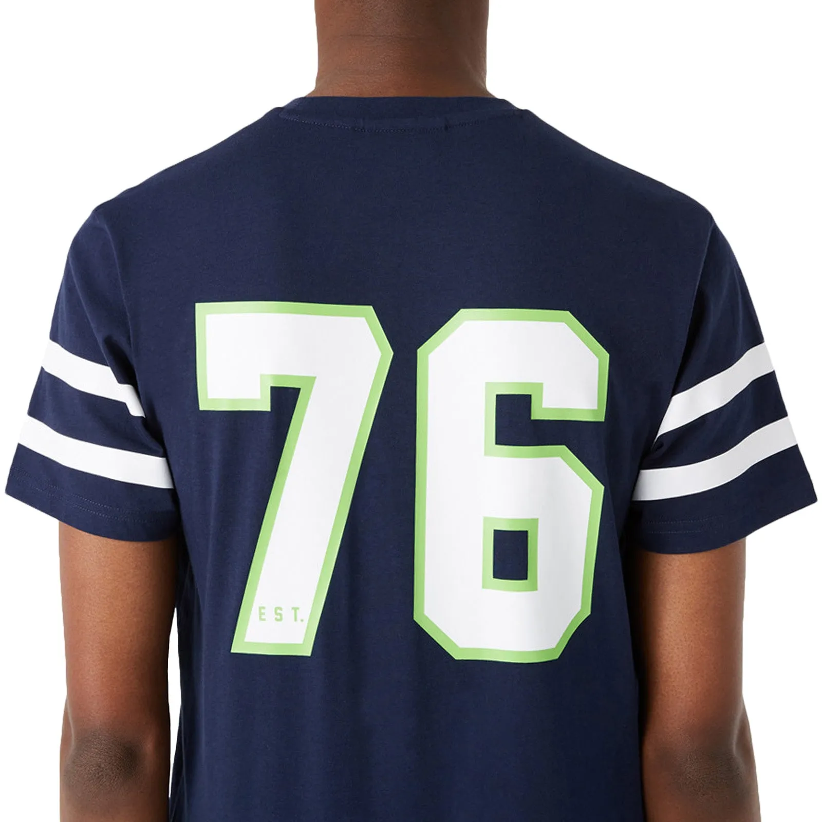 New Era Mens Seattle Seahawks NFL Team Logo Oversized T-Shirt - Blue