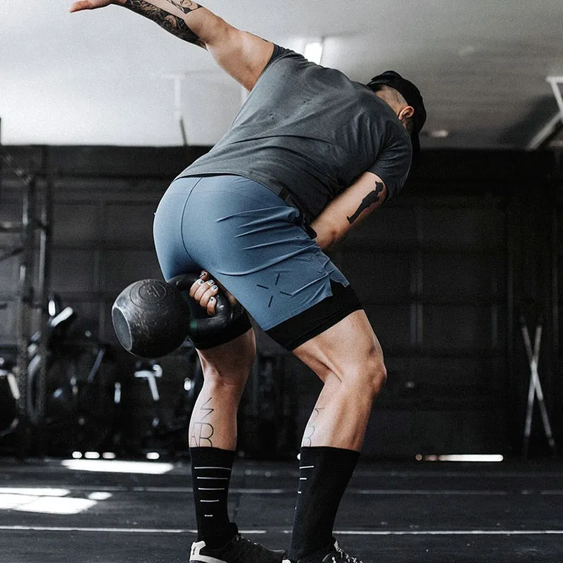 New Men Running Shorts Fitness Breathable Training Pants Quick Dry Fit Men&#39;s Fashionable Sports Shorts Handsome Summer Bottoms