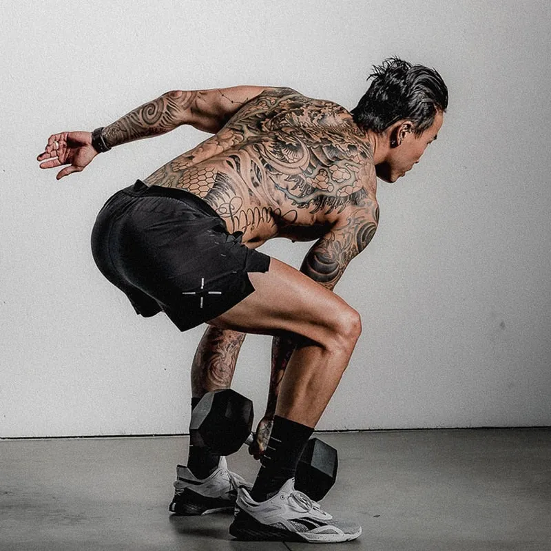 New Men Running Shorts Fitness Breathable Training Pants Quick Dry Fit Men&#39;s Fashionable Sports Shorts Handsome Summer Bottoms