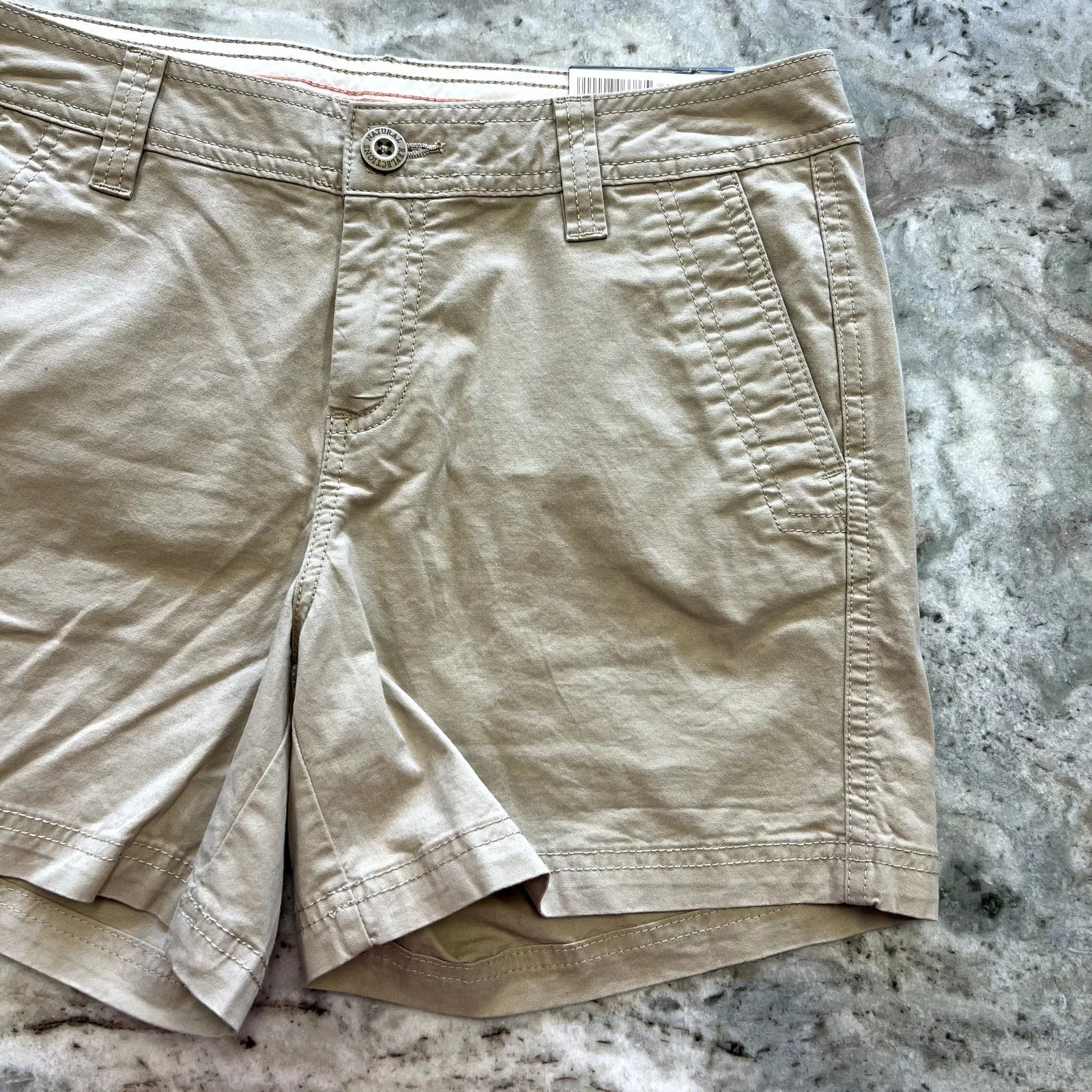NWT Natural Reflections Khaki Spring Valley Twill Shorts Size 4