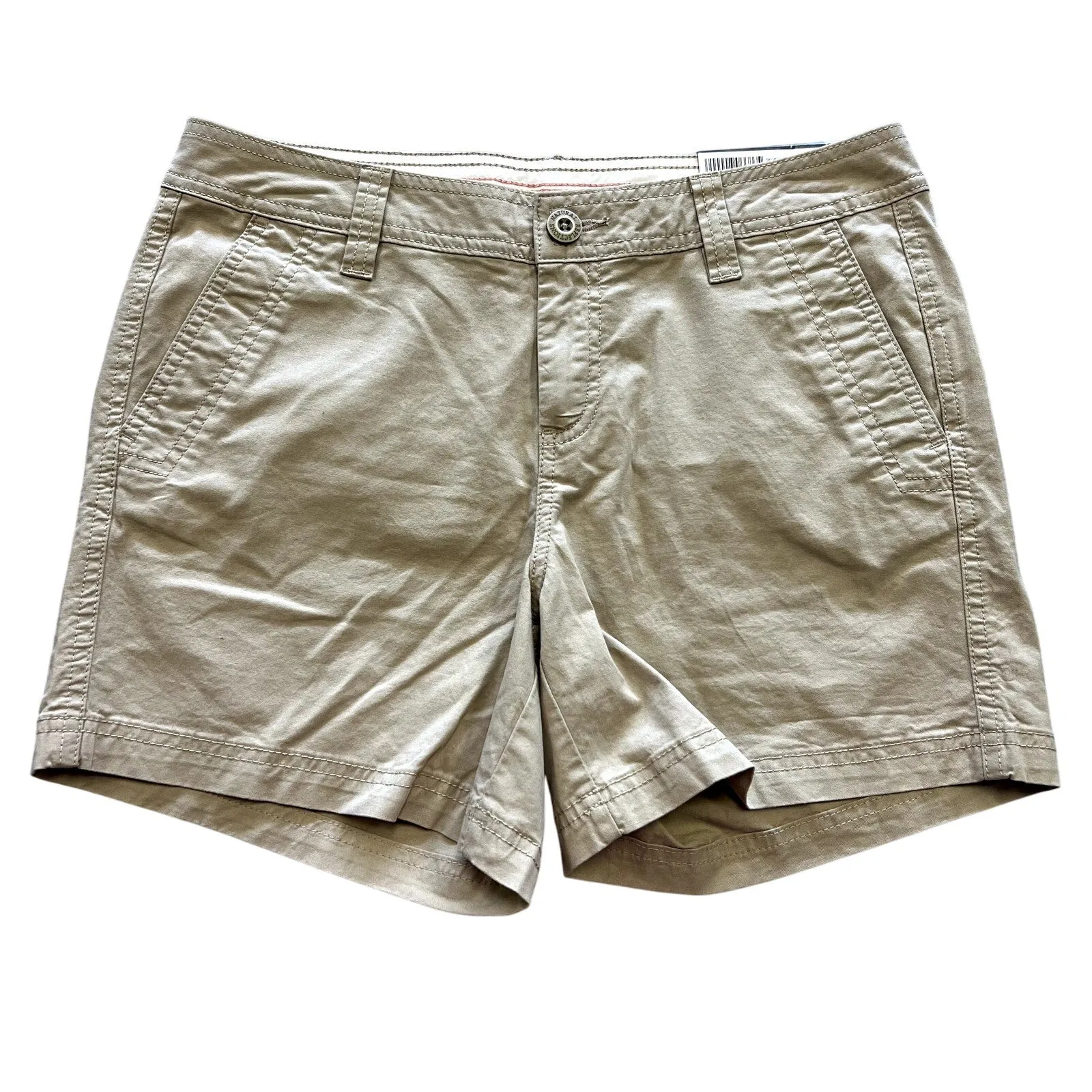 NWT Natural Reflections Khaki Spring Valley Twill Shorts Size 4