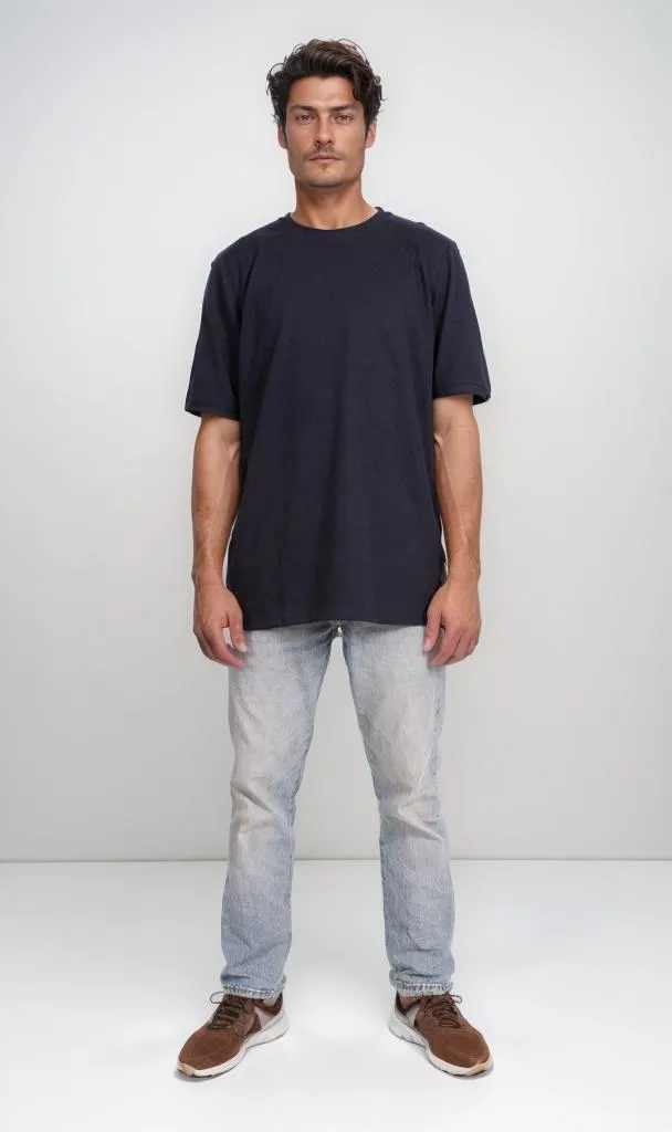 O204282 - Basic Black Summer Melton T-Shirt