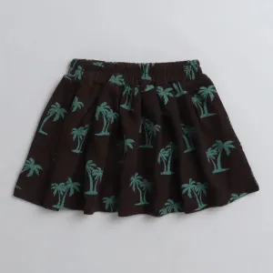 Palm Trees Printed Skirt