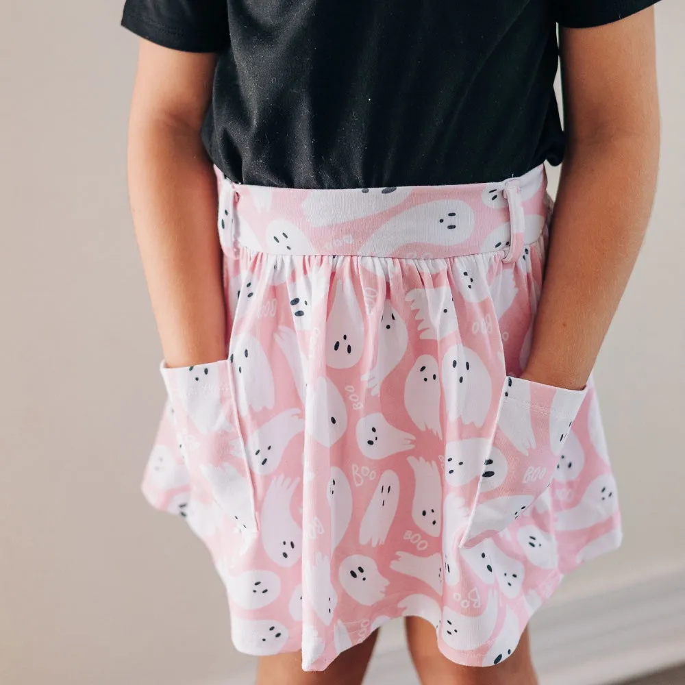 Pocket Skort - Ghosts on Pink