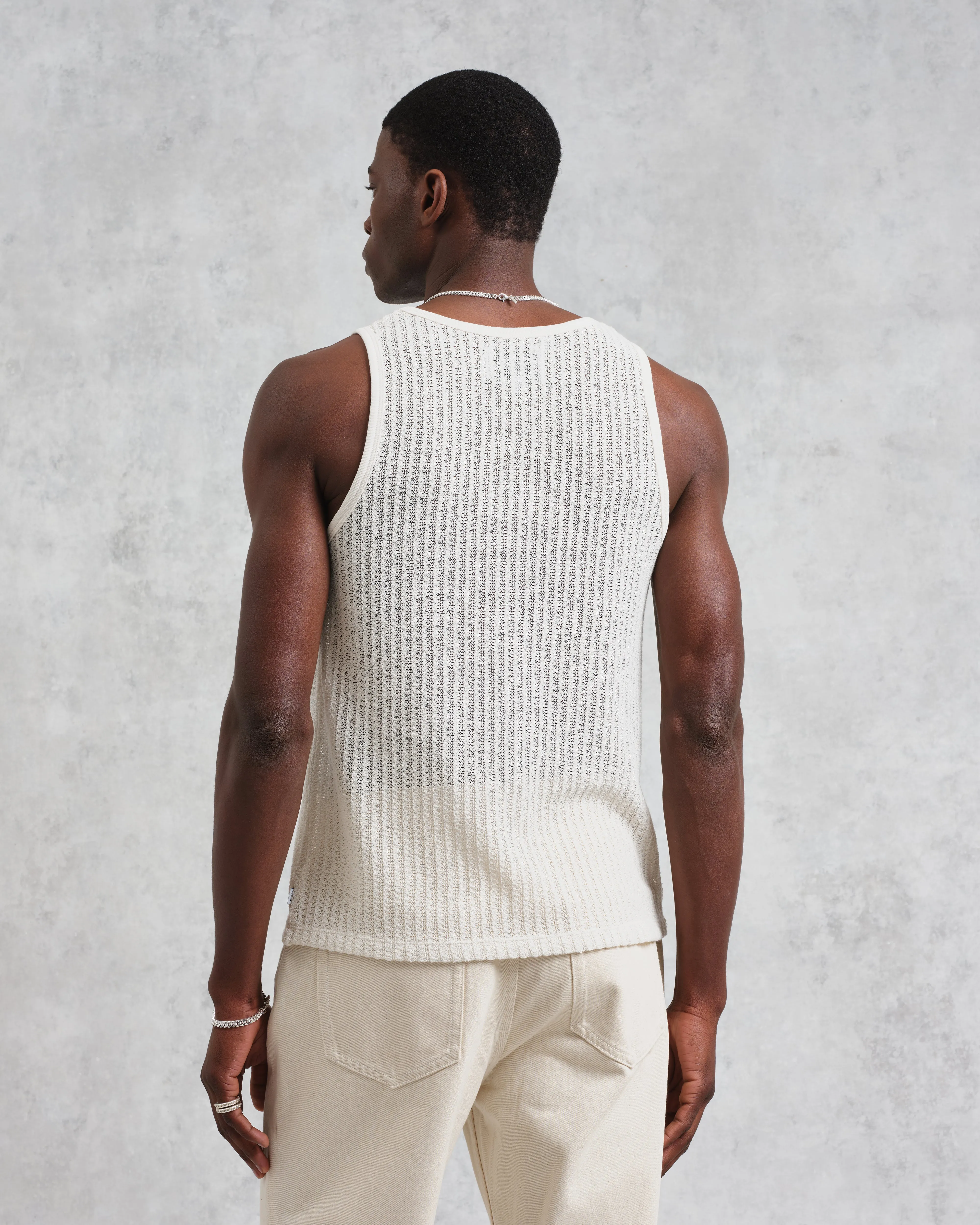 Prim - Ecru Open Knit Vest