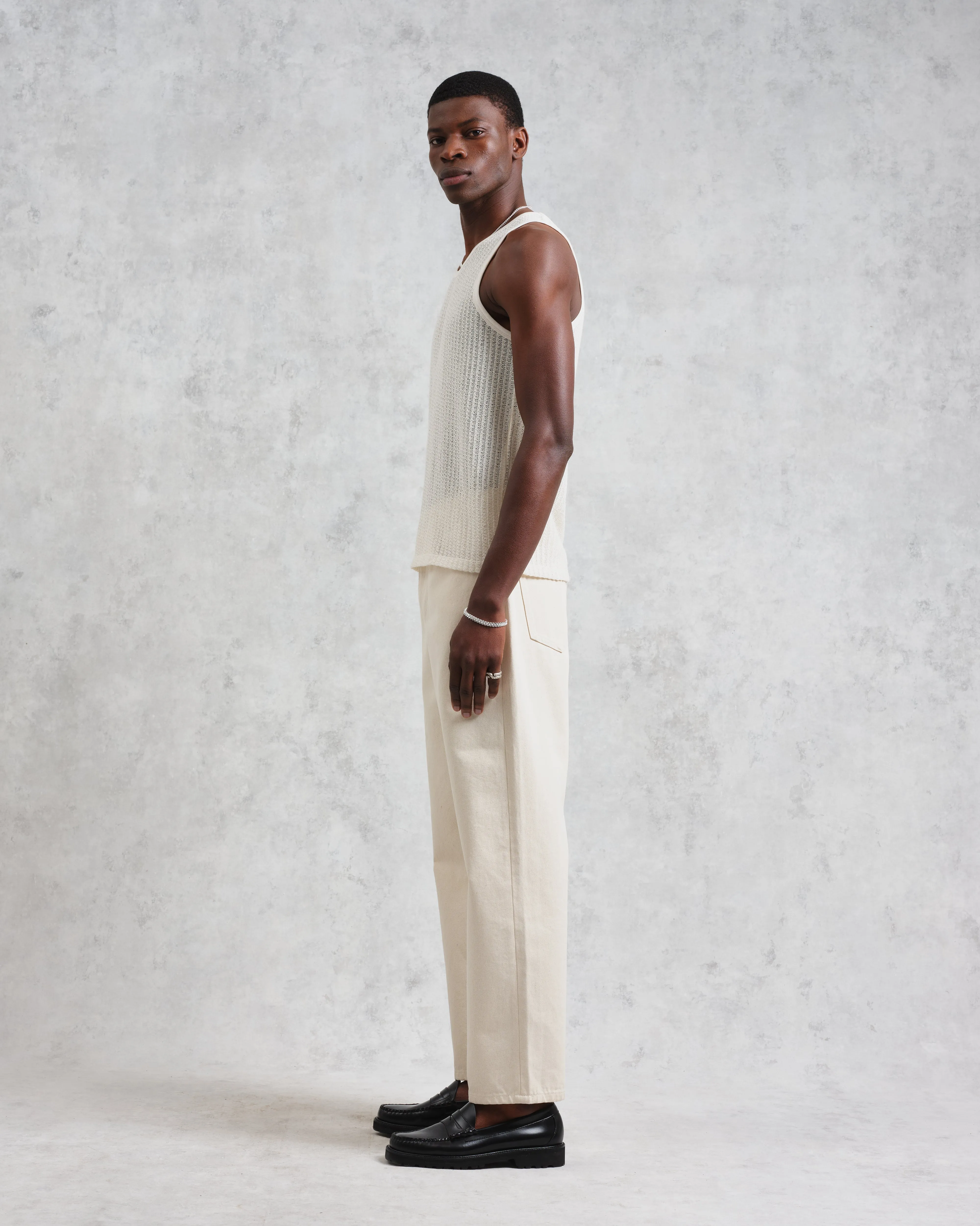 Prim - Ecru Open Knit Vest