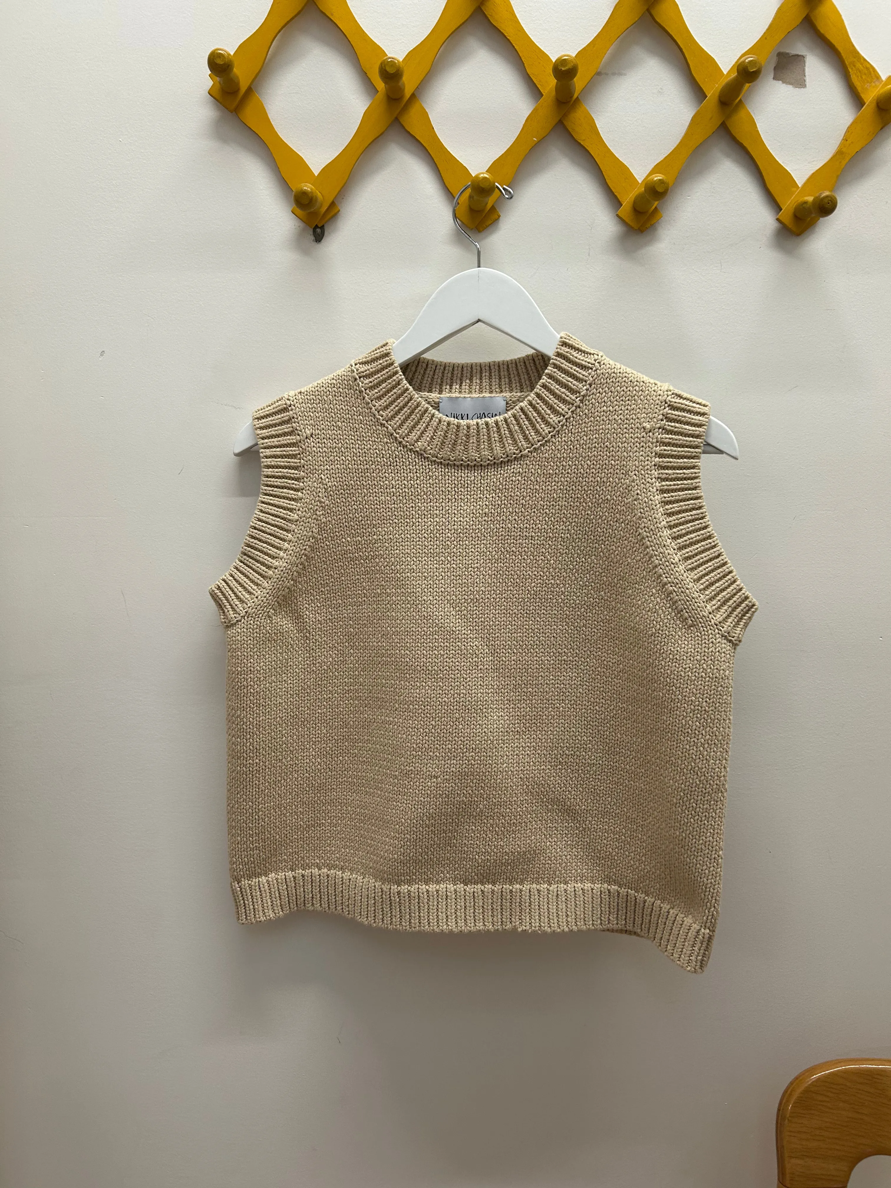 Shape Cotton Vest - Oatmeal