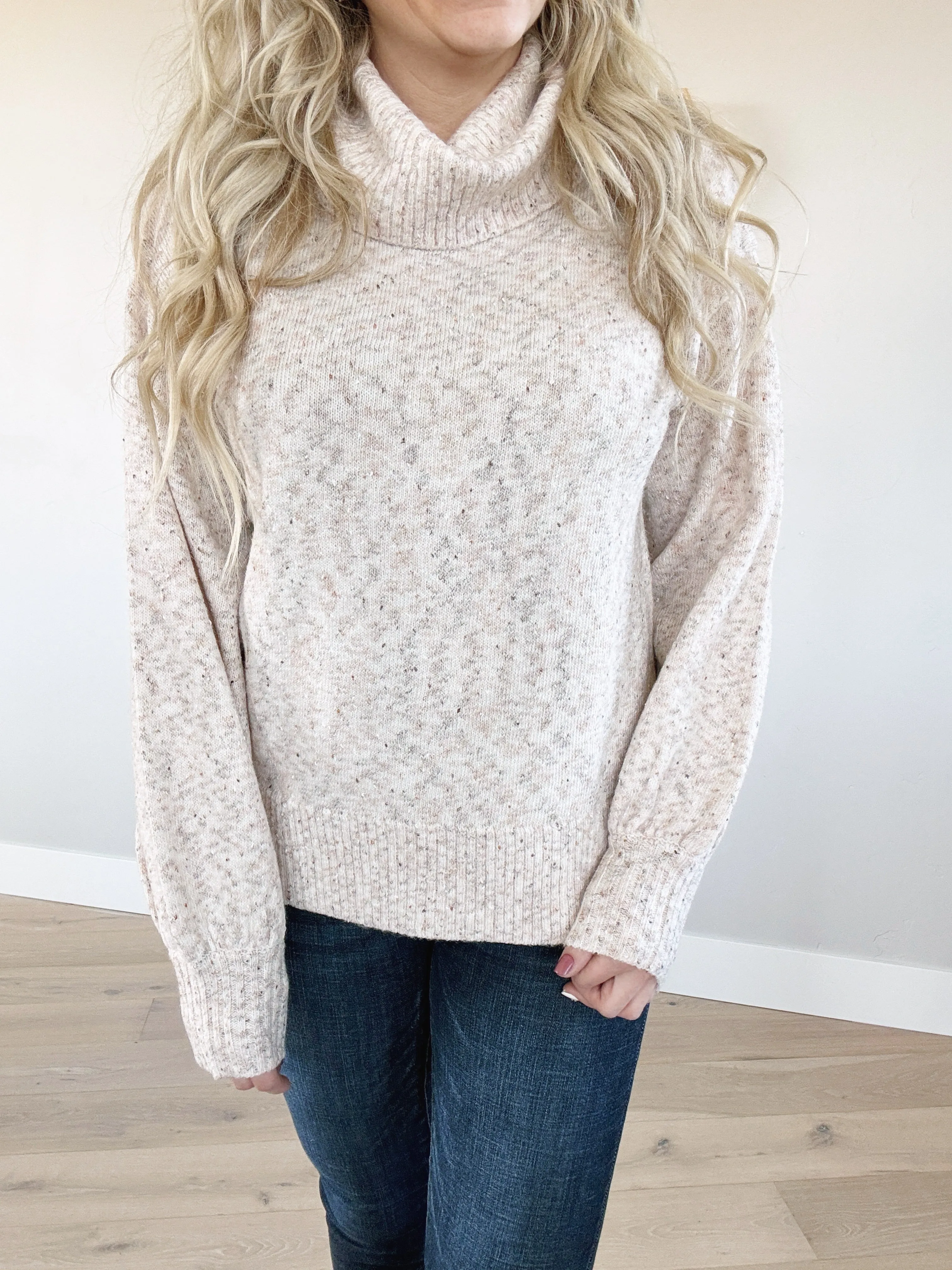 Simply Satisfying Cowl Sweater in Oatmeal