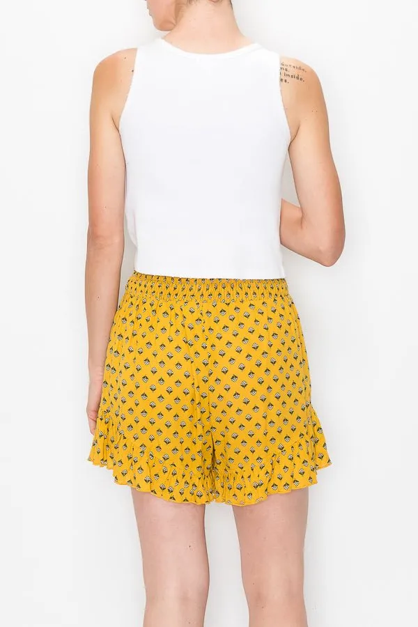 Smocked Floral Shorts