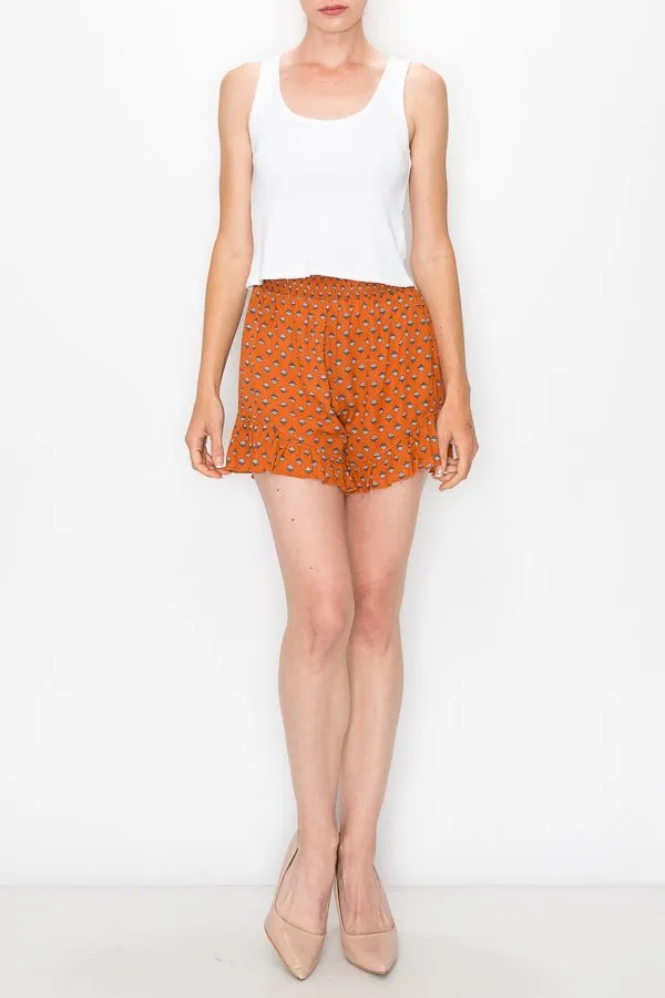 Smocked Floral Shorts