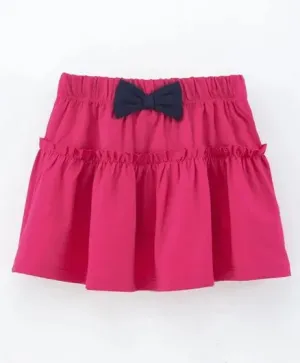 Solid Frilled Skirt - Magenta