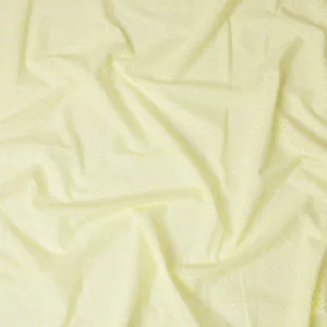 Sun-Kissed Lemon Cotton Lawn Embroidery, 110cm Wide - Fabric Sold by the Meter from India-D18858