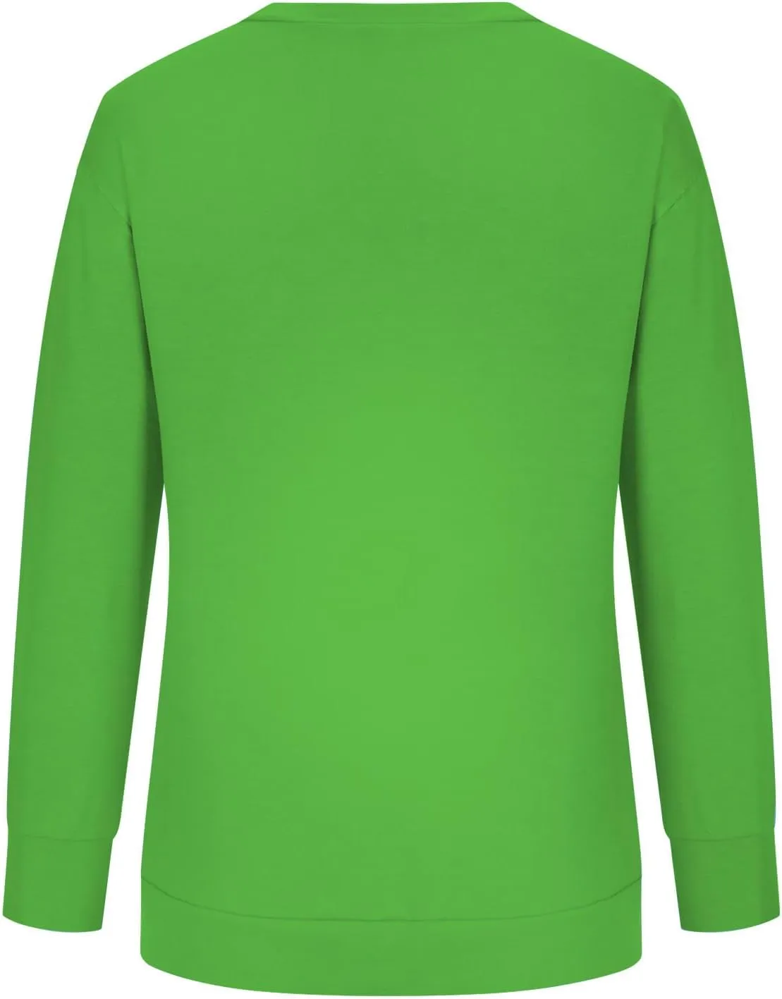 Sweater for Women Round Neck Long Sleeve Sweatshirt Casual Loose Fit Solid Colour Trendy Fall Pullover Tops 2024