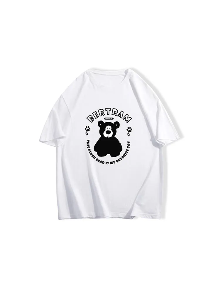 Vintage Printed Men'S Thick Short Sleeve Cotton Street Half Sleeve T-Shirt