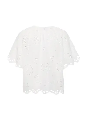 White broderie blouse