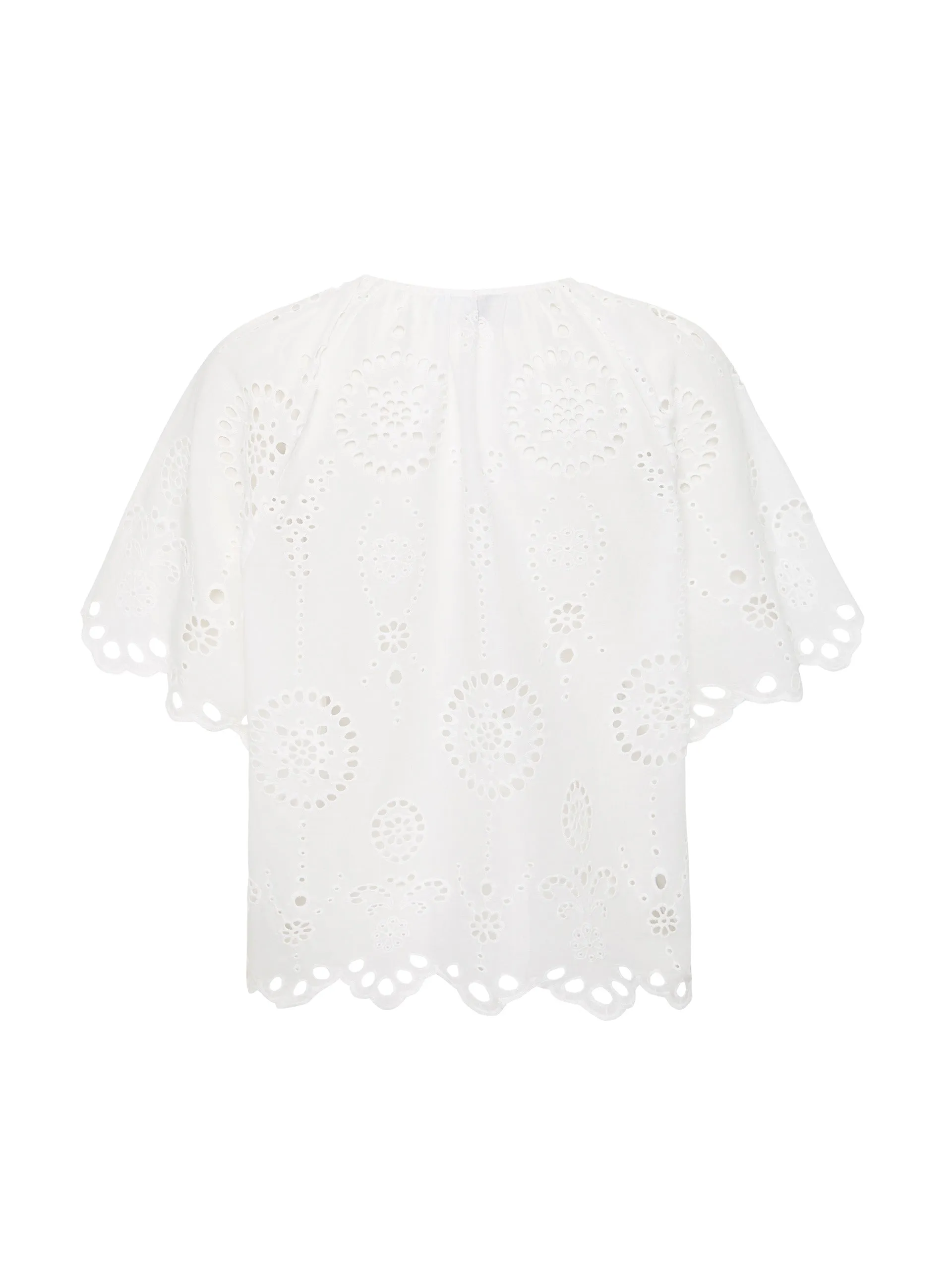 White broderie blouse