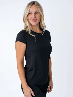 Women's Black Crew Neck