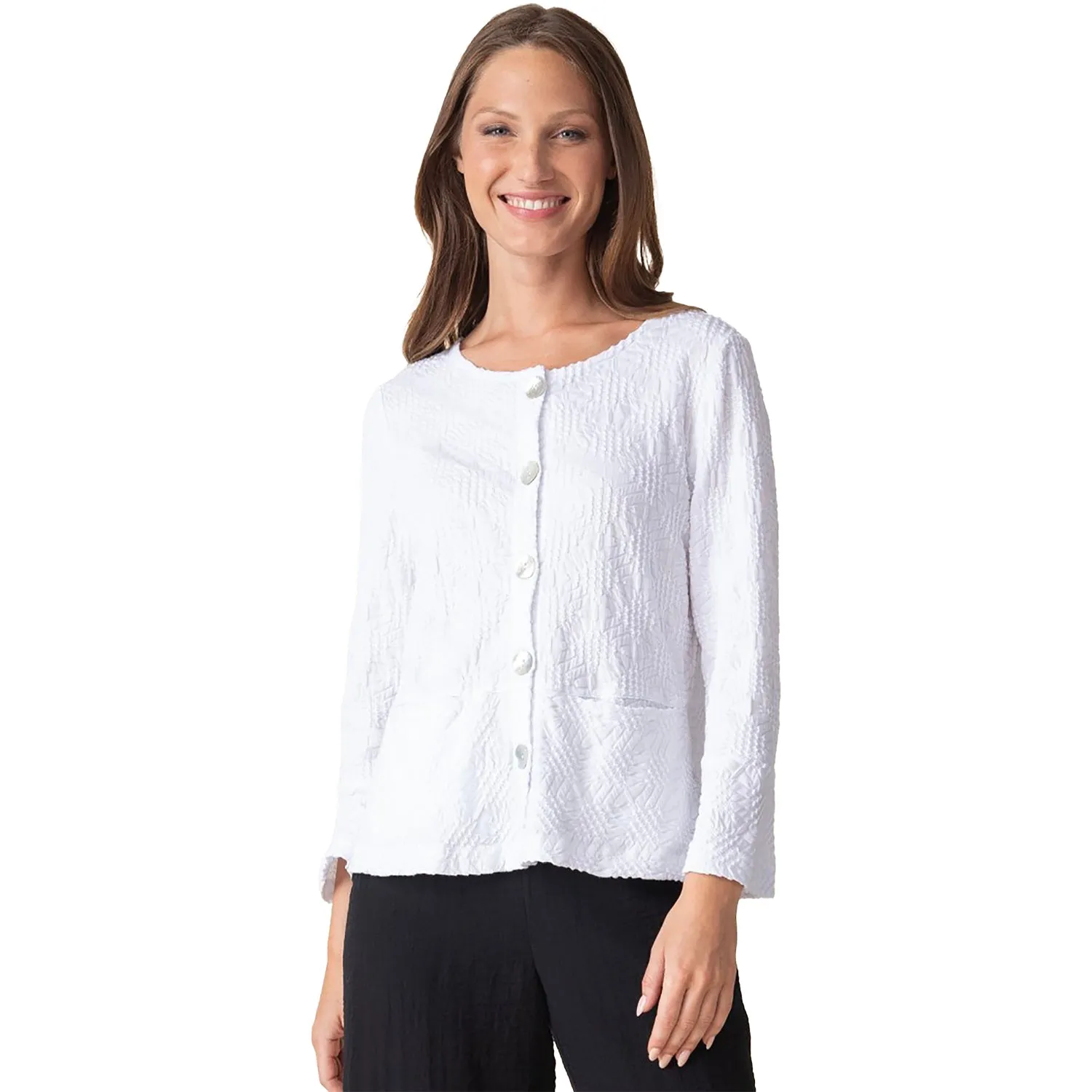 Women's Habitat Sunburst Peplum Swing Jacket White