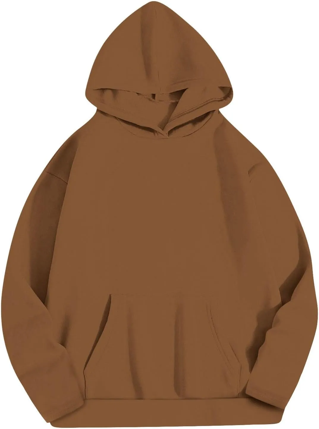 Womens Hoodie 2024 Oversized Sweatshirt Fleece Soft Hoodie Sweatshirts Solid Color Long Sleeve Pullover Top With Pocket
