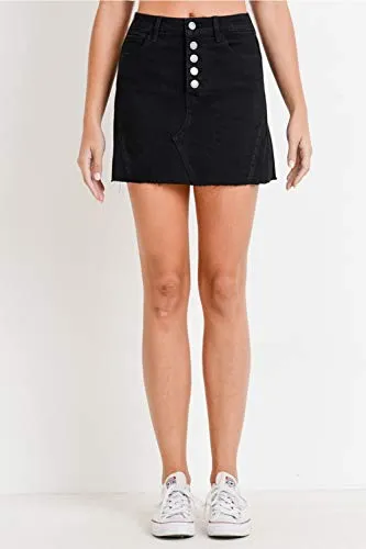 Women's Raw Hem Distressed Mini Skirt